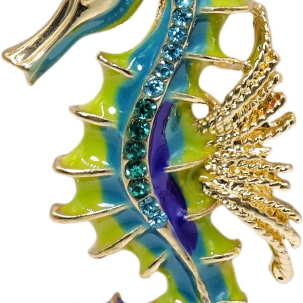 Animal brooch Women's Fashion Unique Crystal Rhinestone Vintage Enamel Lapel Saf